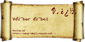 Véber Ábel névjegykártya
