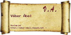 Véber Ábel névjegykártya